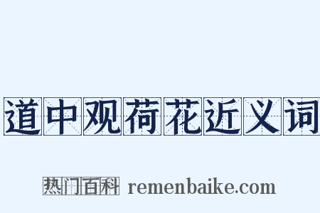 道中观荷花近义词是什么意思的图片